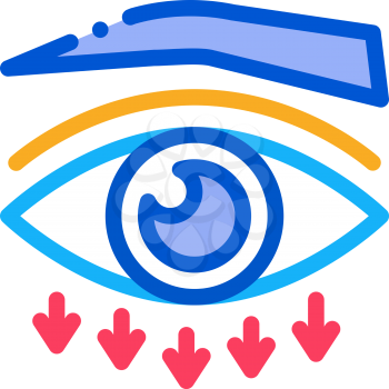 eyelid plastic surgery icon vector. eyelid plastic surgery sign. color symbol illustration