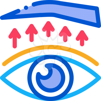 eyelid surgery treatment icon vector. eyelid surgery treatment sign. color symbol illustration