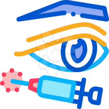 eyelid surgery anesthesia icon vector. eyelid surgery anesthesia sign. color symbol illustration