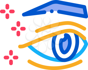 eyelid surgery result icon vector. eyelid surgery result sign. color symbol illustration