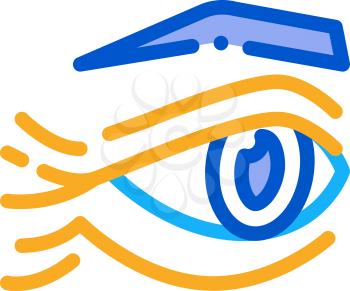 eyelid wrinkles icon vector. eyelid wrinkles sign. color symbol illustration