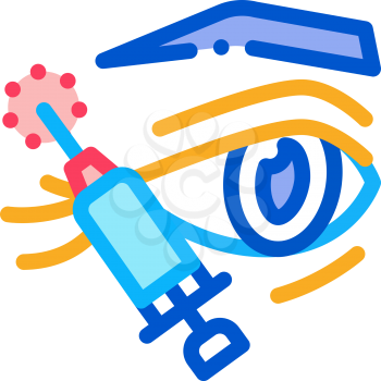eyelid surgery local anesthesia icon vector. eyelid surgery local anesthesia sign. color symbol illustration