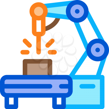 manufacturing engineering machine icon vector. manufacturing engineering machine sign. color symbol illustration