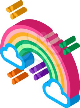 lgbt rainbow icon vector. isometric lgbt rainbow sign. color isolated symbol illustration