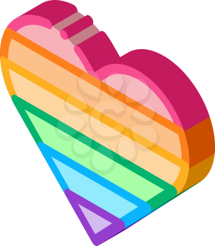 lgbt heart icon vector. isometric lgbt heart sign. color isolated symbol illustration