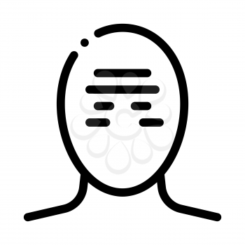 Tension Band Squeezing Head Headache Vector Icon Thin Line. Tension And Cluster, Migraine And Stress Symptom Concept Linear Pictogram. Human Healthcare Monochrome Contour Illustration