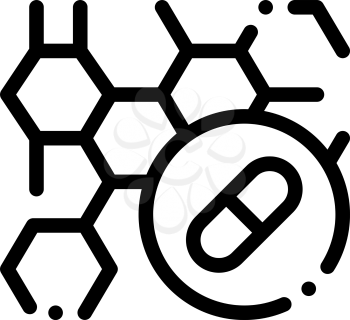 Effect of Drugs on Body Supplements Icon Vector Thin Line. Contour Illustration
