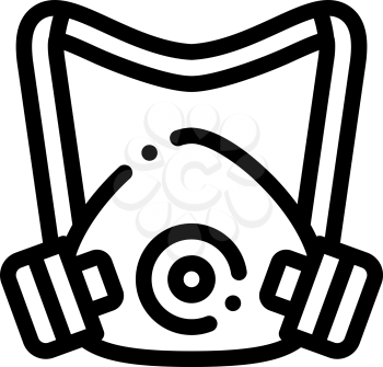 Protective Mask Icon Vector. Outline Protective Mask Sign. Isolated Contour Symbol Illustration