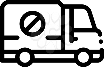 Kill Truck Icon Vector. Outline Kill Truck Sign. Isolated Contour Symbol Illustration