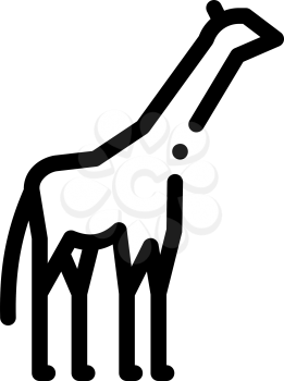 Giraffe Icon Vector. Outline Giraffe Sign. Isolated Contour Symbol Illustration