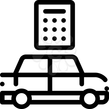 Smart Car Key Icon Vector. Outline Smart Car Key Sign. Isolated Contour Symbol Illustration