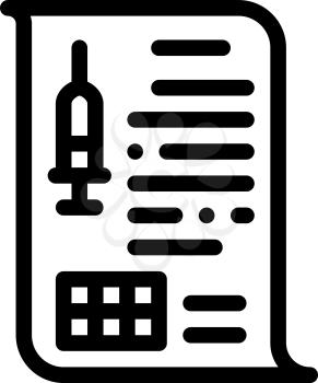 Physician Injection Appointments Icon Vector. Outline Physician Injection Appointments Sign. Isolated Contour Symbol Illustration