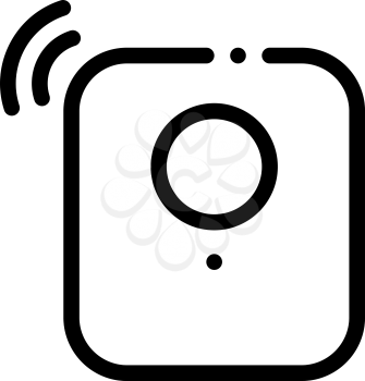 Alarm Signal Sensor Icon Vector. Outline Alarm Signal Sensor Sign. Isolated Contour Symbol Illustration
