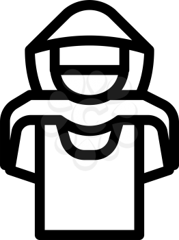 T-Shirt Shoplifter Concept Icon Vector. Outline T-Shirt Shoplifter Concept Sign. Isolated Contour Symbol Illustration