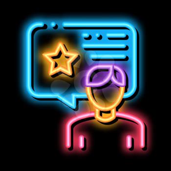 Man Bonus Consultant neon light sign vector. Glowing bright icon Man Bonus Consultant sign. transparent symbol illustration