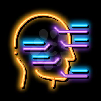 Face Injection Sites neon light sign vector. Glowing bright icon Face Injection Sites sign. transparent symbol illustration