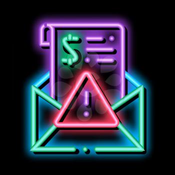 Fake Money Criminal Liability Warning neon light sign vector. Glowing bright icon Fake Money Criminal Liability Warning sign. transparent symbol illustration