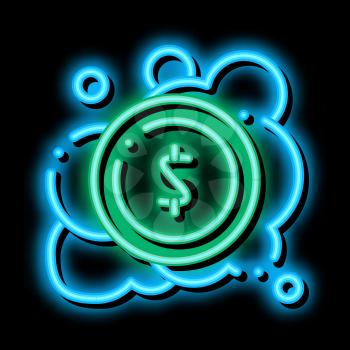 Laundered Cash Money neon light sign vector. Glowing bright icon Laundered Cash Money sign. transparent symbol illustration