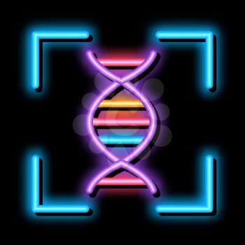 Human DNA Testing neon light sign vector. Glowing bright icon Human DNA Testing sign. transparent symbol illustration