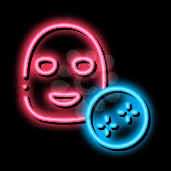 Shine Clean Face Mask neon light sign vector. Glowing bright icon Shine Clean Face Mask sign. transparent symbol illustration
