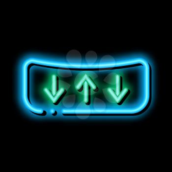 Shock Absorbing Mattress neon light sign vector. Glowing bright icon Shock Absorbing Mattress sign. transparent symbol illustration