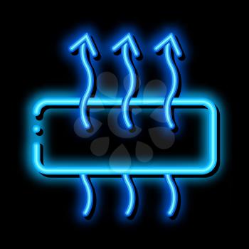 Breathable Mattress neon light sign vector. Glowing bright icon Breathable Mattress sign. transparent symbol illustration