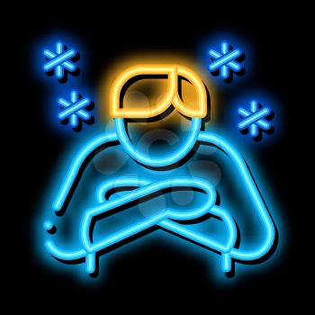 Human With Chill neon light sign vector. Glowing bright icon Human With Chill sign. transparent symbol illustration