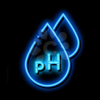 Neutral Ph Drop neon light sign vector. Glowing bright icon Neutral Ph Drop sign. transparent symbol illustration
