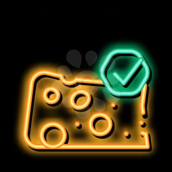 Cheese Piece neon light sign vector. Glowing bright icon Cheese Piece sign. transparent symbol illustration