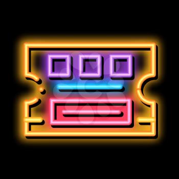 Lottery Ticket neon light sign vector. Glowing bright icon Lottery Ticket sign. transparent symbol illustration