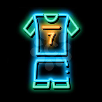 Volleyball Uniform neon light sign vector. Glowing bright icon Volleyball Uniform sign. transparent symbol illustration
