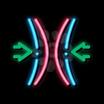 Block Vocal Cords neon light sign vector. Glowing bright icon Block Vocal Cords sign. transparent symbol illustration