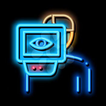Personal Eye Treatment neon light sign vector. Glowing bright icon Personal Eye Treatment Sign. transparent symbol illustration