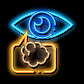 Poor Eyesight neon light sign vector. Glowing bright icon Poor Eyesight Sign. transparent symbol illustration