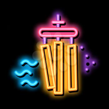 Air Bells neon light sign vector. Glowing bright icon Air Bells Sign. transparent symbol illustration