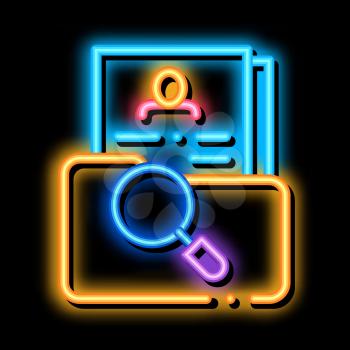 scientific study of personal human resource neon light sign vector. Glowing bright icon scientific study of personal human resource sign. transparent symbol illustration