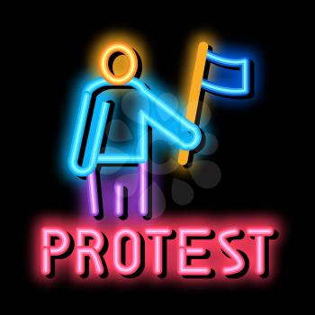 person dissident neon light sign vector. Glowing bright icon person dissident sign. transparent symbol illustration