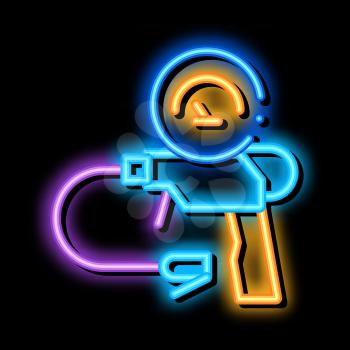 electric repair tool neon light sign vector. Glowing bright icon electric repair tool sign. transparent symbol illustration