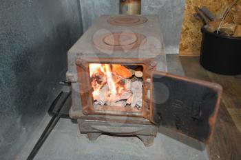 Chimney for a wood-fired solid fuel stove
