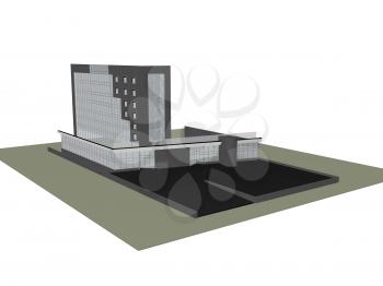 Architectural models and composition of the building