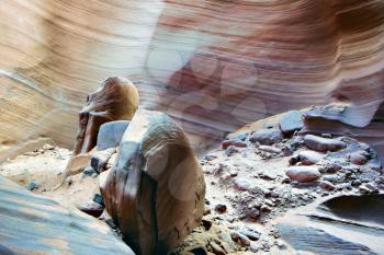 Boulders in Antelope Canyon
