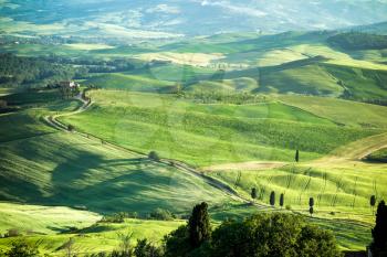 VAL D'ORCIA, TUSCANY/ITALY - MAY 16 : Countryside of Val d'Orcia in Tuscany on May 16, 2013