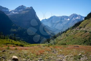 Scenic view of Glacier National Park in Montana
