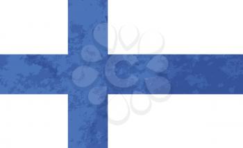 True proportions Finland flag with grunge texture