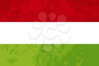 True proportions Hungary flag with grunge texture