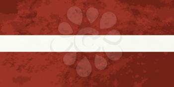 True proportions Latvia flag with grunge texture