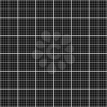White graph grid on black, seamless pattern