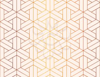 Abstract geometric figures, golden luxury seamless pattern