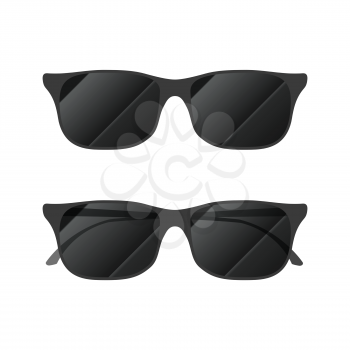Modern glossy sunglasses isolated on white