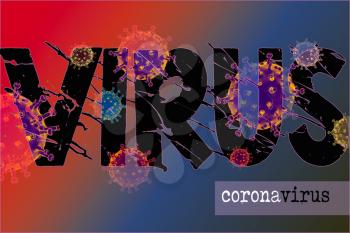 Coronavirus disease (COVID-19 )outbreak and coronaviruses influenza background.